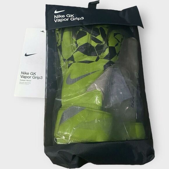 Nike Vapor Grip3 Goalkeeper Gloves Volt Black Soccer Goalie HQ0304-702 size 10 - Picture 1 of 7